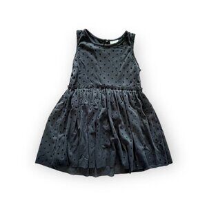 Zara Flocked Polka Dot Black Tunic